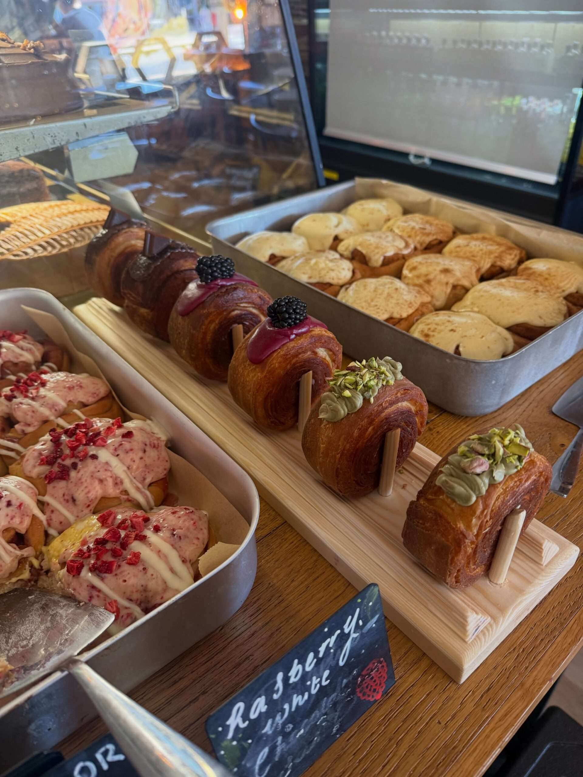 Selection of homemade cakes, pastries and sweet treats available at River Green Pantry.